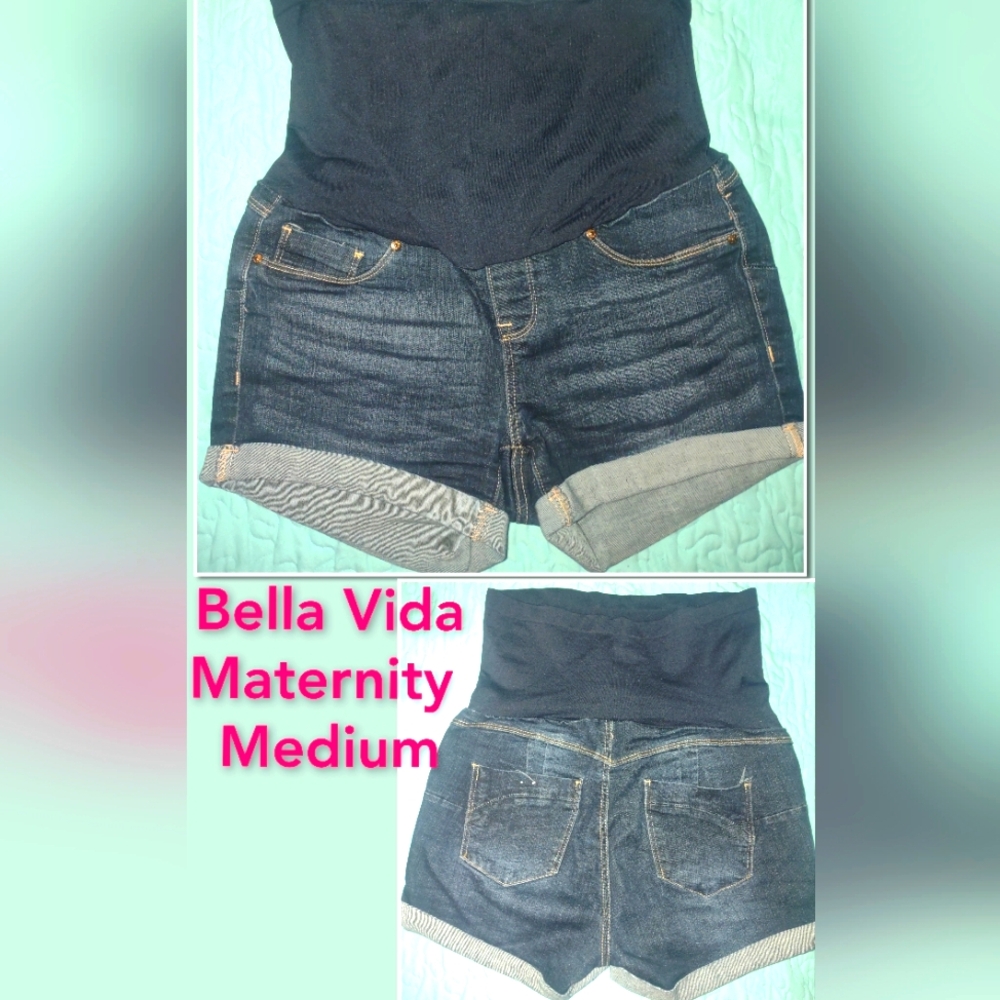 Bella Vita Jean Maternity Shorts